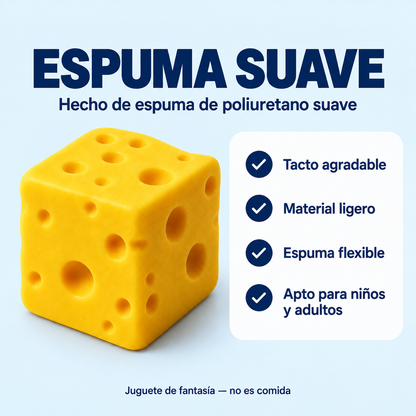 Squishy Relajante Queso Amarillo de Subida Lenta