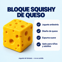 Squishy Relajante Queso Amarillo de Subida Lenta